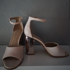 **have been worn once** blush heels